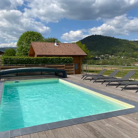 Chalet Avec Jacuzzi Et Piscine, Deco Soignee Esprit Cocooning Ramonchamp Exterior photo